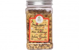 New Tree Munchbox Roasted Mini Makhana, Indian Masala  Glass Jar  150 grams
